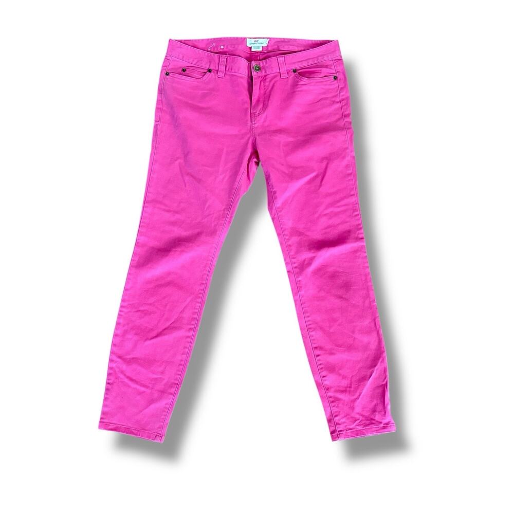 Vineyard Vines Size 8 Barbie Pink Cotton Straight Legs Jeans